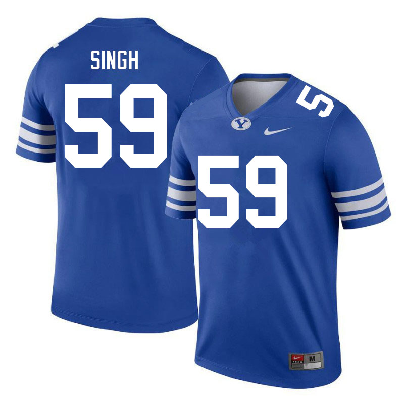 Men #59 Joshua Singh BYU Cougars College Football Jerseys Sale-Royal